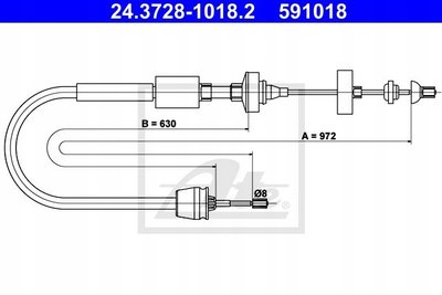 24.37281018.2 ate трос сцепления renault megane 96 - 02