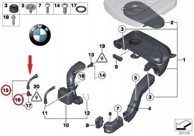 13718516240 орг . с подогревом кабель ответ . маслоотделителя bmw e71n aso