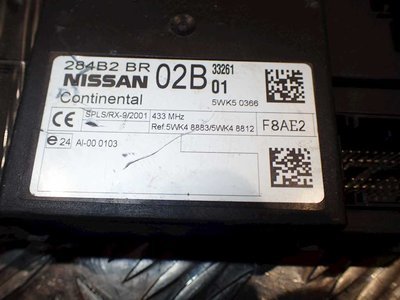 284B2BR02B01 Иммобилайзер Nissan Qashqai 1 (2006-2013) 2012 ,5WK50366,5WK48883,5WK48812,284B2BR02B