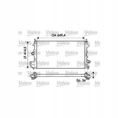 734339 радиатор valeo opel vectra c signum z03