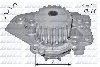 N206 водяной насос dolz peugeot 405 ii 1.9 td ,