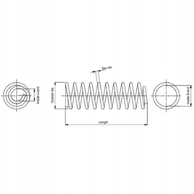 SP0995 1x пружина ходовой части монро fiat