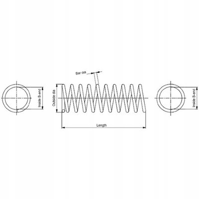 SP2363 1x пружина ходовой части монро fiat