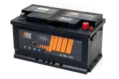 PP800 аккумулятор 80ah / 740a п + / pp80 profi power 80p