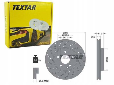 92257503 textar тормозные диски спереди