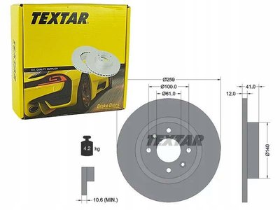 92175103 textar тормозные диски спереди