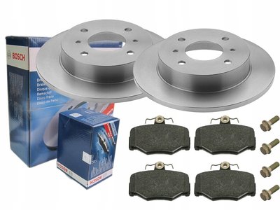 0986460993 диски + тормозные колодки bosch задние nissan almera ii primera