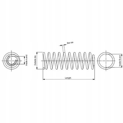 SP0160 1x пружина ходовой части монро toyota