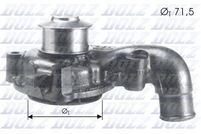 F165 водяной насос dolz mazda 121 3 1.8 d 44kw , 60 км