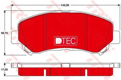 GDB3467DTE колодки торм передние trw nissan x - trail 2.0 dci