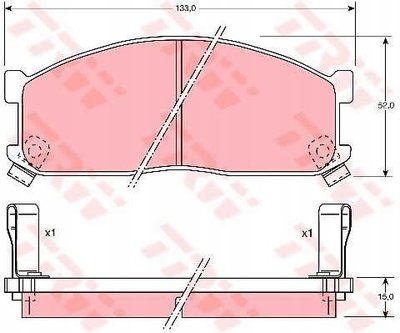 GDB737 колодки торм передние trw kia k2700 2.7 d 59kw 80 км