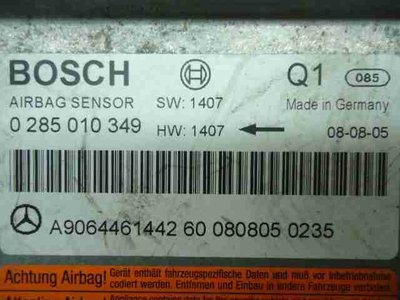 9064461442 Блок управления подушек безопасности Volkswagen Crafter I (2E) 2006 - 2011 2008 , 0285010349