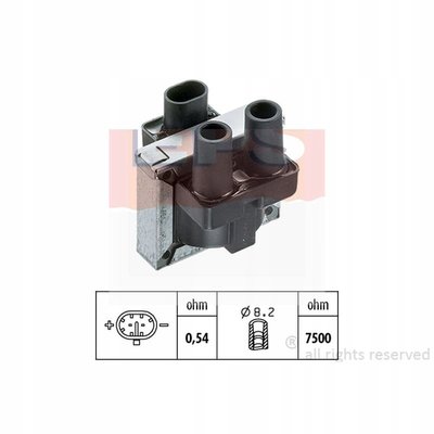 1.970.146 катушка зажигания eps fiat: punto 176 , 176 c , 176l