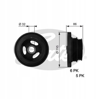 TVD1019 шкив гейтс bmw: 3 e36 , e46 , compact