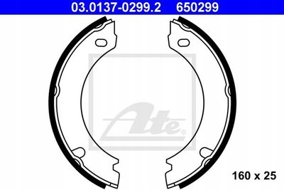 03.01370299.2 тормозные колодки ate 03.0137 - 0299.2 volvo 740 2.0