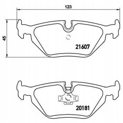 P06013 brembo колодки колодок . bmw 3 e36 90 - 98 задн.