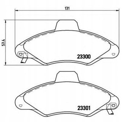 P24045 brembo колодки колодок . форд escort , orion 90