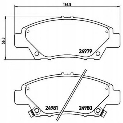 P28050 brembo колодки колодок . honda джаз 09 -