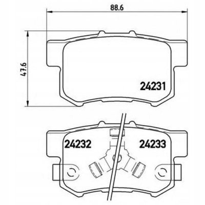 P28051 brembo колодки колодок . honda cr - v 04 - 06 назад