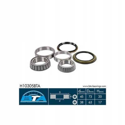 H10305BTA 1x комплект подшипников колёса левый , правая bta kia