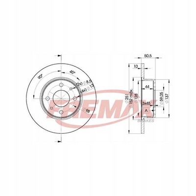 BD4070 1x диск тормозной fremax fiat: stilo 192 , 192_