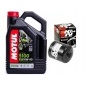 KN204 масляный motul 10w40 4t 5100 4l + фильтр масляный кн 204