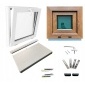 U40X40Z окно золотой dąb пвх 40x40 комплект + подоконник 400x400