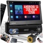 Радио автомобильные 1 din android 13 gps usb wi - fi выдвижной экран пульт камера заднего вида для радио 12 светодиодный