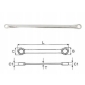 Jonnesway Klucz oczkowy dwustronny bardzo długi 12x14mm W611214