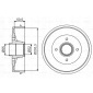 0986477172 bosch барабан тормоза renault kangoo 97 -