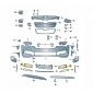 3V0853666B9B9 права сторону решетка бампера передняя skoda superb 3fl