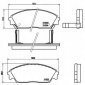 P28016 brembo колодки колодок . honda civic 87 - 91