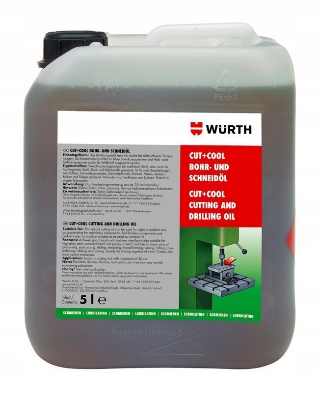 масло для сверления металла. масло для сверления. смазка вюрт для сверления. смазочно-охлаждающая жидкость rg8u. резьбонарезное масло cut + cool wurth.