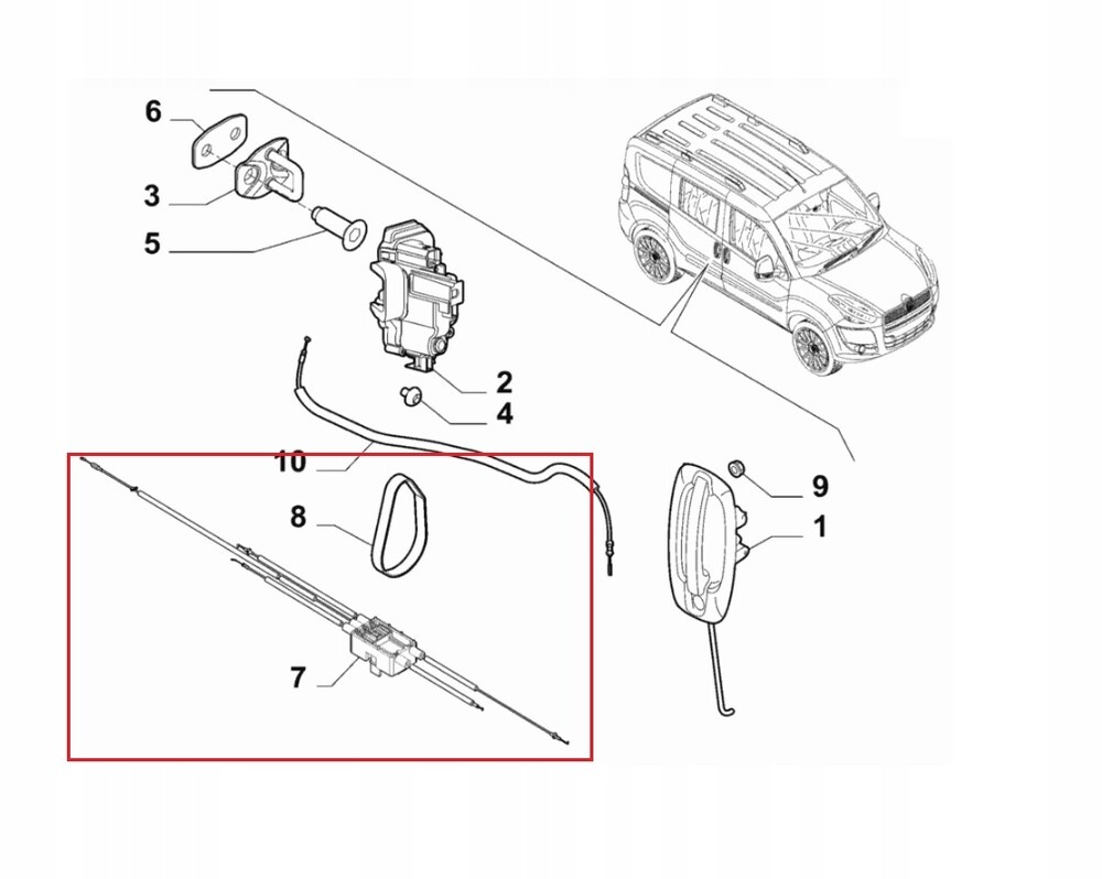 Как снять ручку фиат добло 51892696 трос замка дверь сдвижная fiat doblo 09 - 15 купить Z16120044 - iZAP24