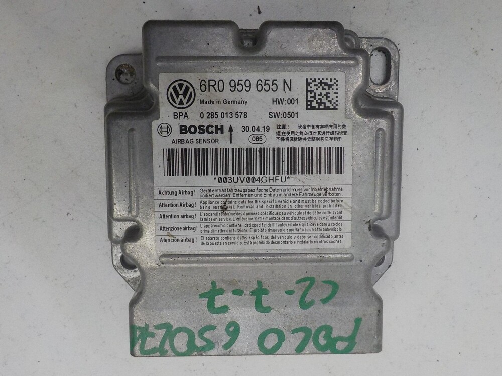 6R0959655N Блок управления подушками безопасности Volkswagen Polo (Sed RUS) 2011