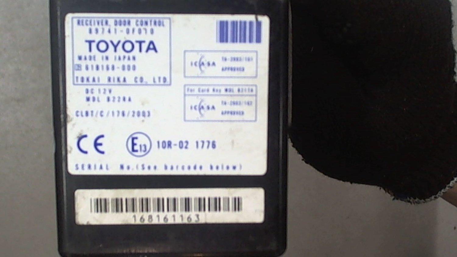 897410F010 Блок управления центральным замком Toyota Corolla Verso 2004-2009 2005 89741-0F010